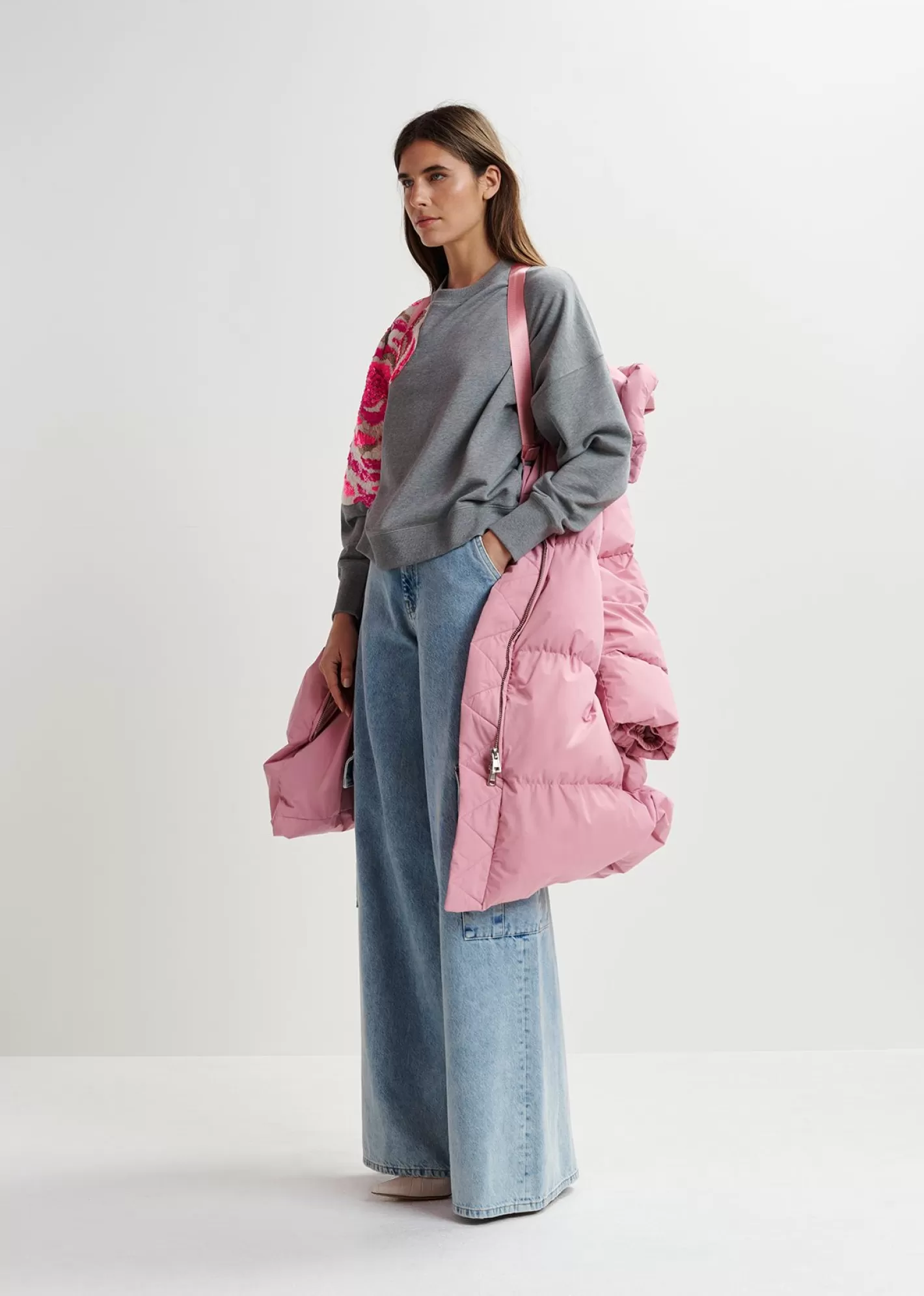 Online Vintage pink hooded puffer coat Coats & Jackets