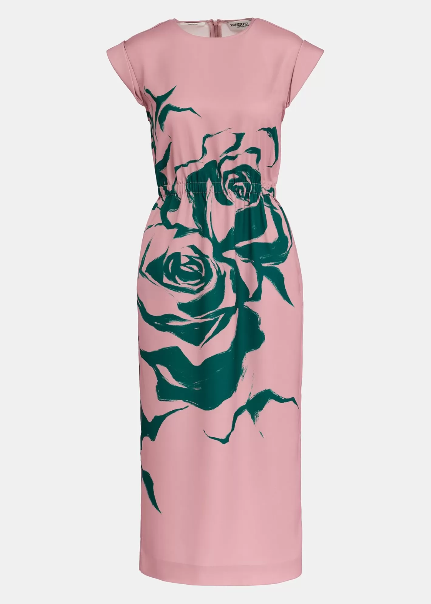 Hot Vintage pink midi-length dress with floral print Fall 2024 Collection | Prints